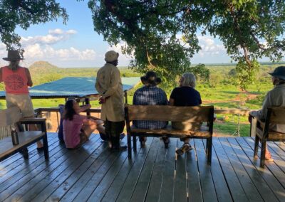 Overlooking the vista at camp